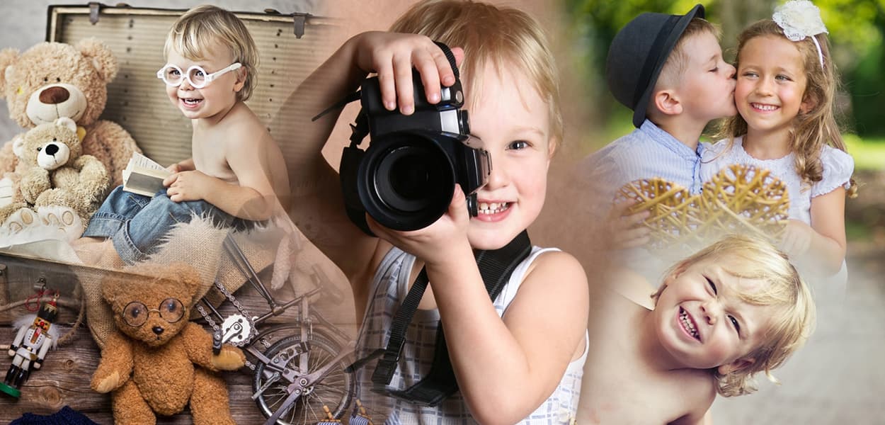 The Coollage editor showing a finished collage ready to save, share or print